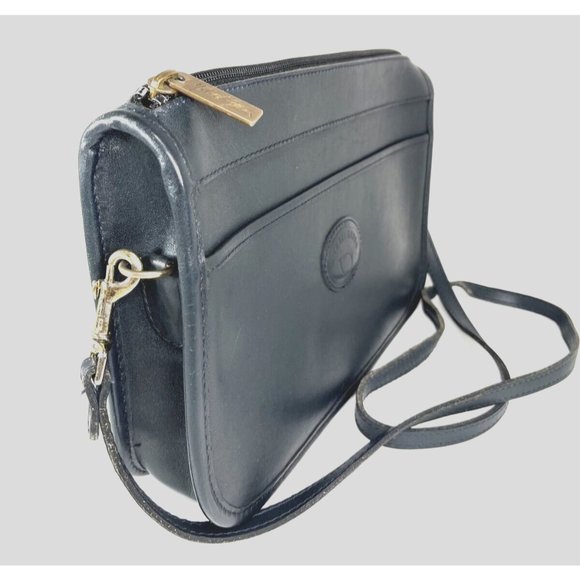 Michael Green Vintage Small Black Leather Shoulder Bag - Distressed - Picture 4 of 12